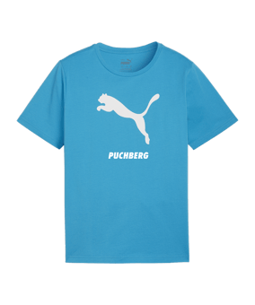 PUMA teamRISE Logo Trainingshirt Kids Blau F02