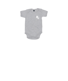 Merch Baby Body Heather Grey Melange | #justlogo1c