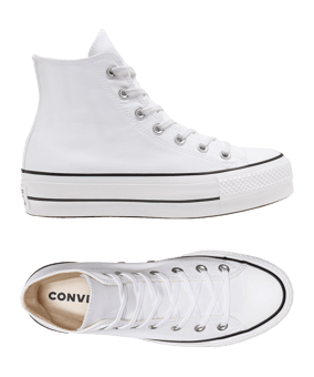 Converse Chuck Taylor AS Lift Hi Dames Wit F102 - wit