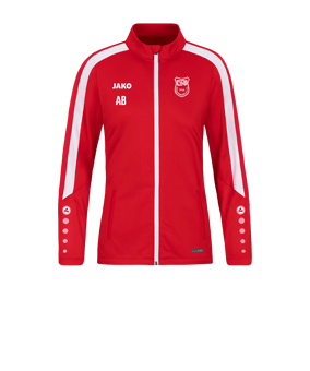JAKO Power Polyesterjacke Damen Rot Weiss F100