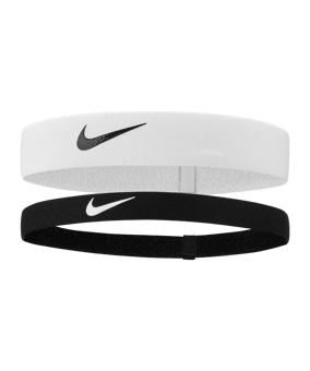 Nike Flex 2er Pack Stirnband Schwarz F036 - schwarz