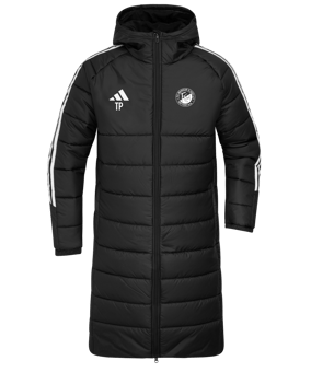 adidas Tiro 24 Long Coachjacke Schwarz Weiss
