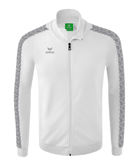 Erima Essential Team Tracktop Jacke Weiss Grau - weiss