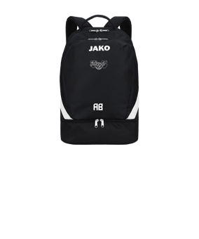 JAKO Iconic Rucksack mit Bodenfach Schwarz F800