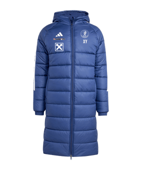 adidas Tiro 24 Long Coachjacke Blau Weiss
