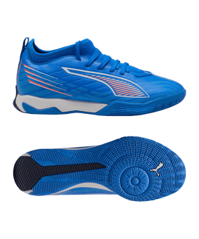 PUMA ULTRA 6 Match Mid IN Untamed Kids Blau F01