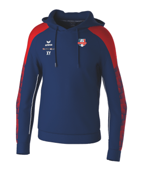 Erima Evo Star Hoody Blau Fnewnavyrot