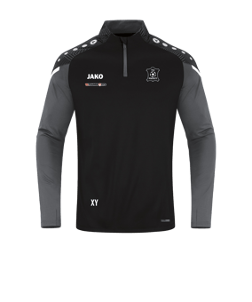 JAKO Performance Ziptop Schwarz Grau F804