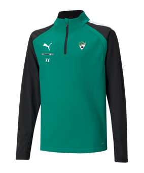 PUMA teamLIGA HalfZip Sweatshirt Grün Schwarz F05