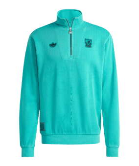 adidas FC Liverpool Icon Half Zip Sweatshirt Grün - gruen