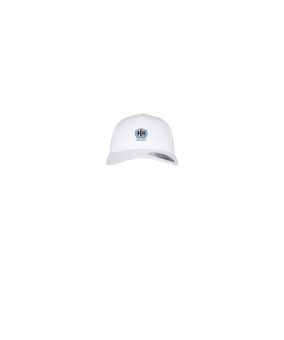 Merch 5 Panel Retro Trucker Cap Weiss  | #logo4c