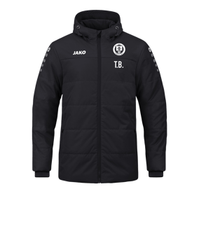 JAKO Team Coach Kapuzenjacke Schwarz F800