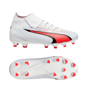 PUMA ULTRA Pro FG/AG Breakthrough Jr Kids Weiss Rot F01 - weiss