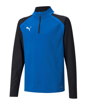 PUMA teamLIGA HalfZip Sweatshirt Kids Blau F02 - blau