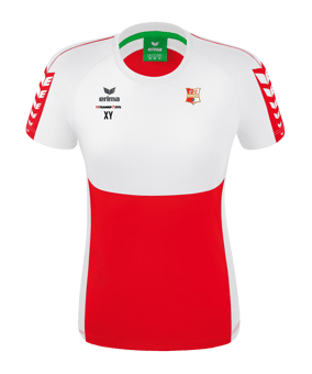 Erima Six Wings T-Shirt Damen Rot Weiss