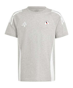 T-shirt adidas Tiro 24 enfant gris blanc 