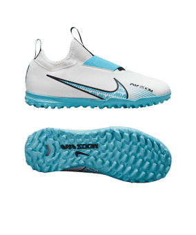 Nike Jr Air Zoom Mercurial Vapor XV Academy TF Blast Kids Weiss Blau Pink F146 - weiss
