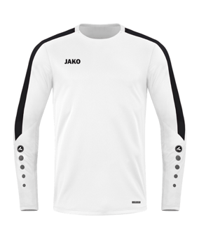 JAKO Power Sweatshirt Weiss Schwarz F000 - weiss