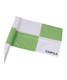 Cawila Eckfahne CHECKERED 45x45cm Weiss Grün - weiss