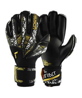 Reusch Attrakt Gold X Evolution Cut Finger Support TW-Handschuhe Night Spark 2024 Schwarz Gold F7740 - schwarz