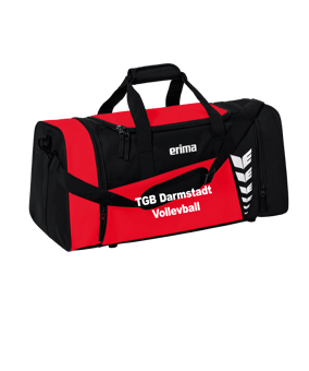 Erima Six Wings Sporttasche Gr. S Rot Schwarz