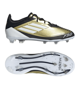 adidas F50 Elite FG Messi Triunfo Dorado Kids Gold Weiss - gold