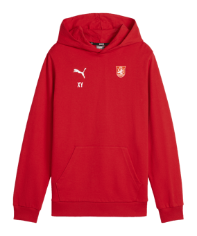 PUMA teamGOAL Casuals Hoody Kids Rot F01