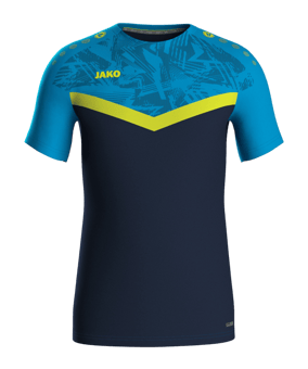 JAKO Iconic T-Shirt Kids Blau Gelb F914 - blau