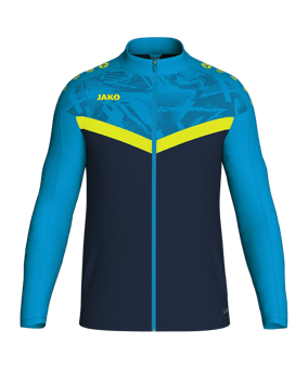 JAKO Iconic Polyesterjacke Kids Blau Gelb F914 - blau