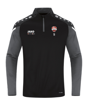 JAKO Performance Ziptop Kids Schwarz Grau F804