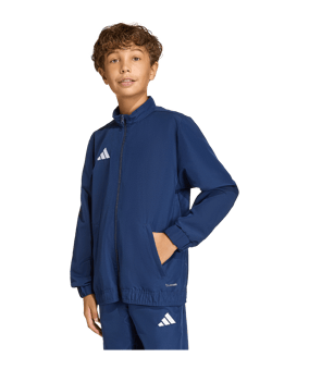 adidas Entrada 26 Veste de présentation Enfants Bleu Foncé - blanc