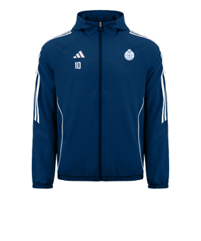 Veste coupe-vent adidas Tiro 24 bleue blanche 