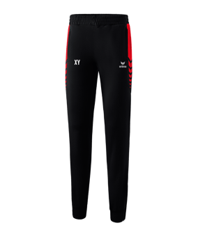 Erima Six Wings Worker Hose Damen Schwarz Rot
