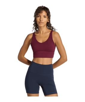 adidas 3 Stripes Studio All Me Sport-BH Damen Rot - rot