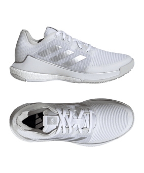 adidas Crazyflight Damen Weiss Silber - weiss