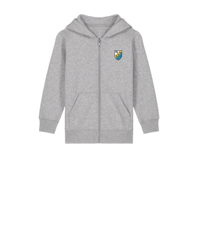 Merch Mini Cultivator 2.0 Zip-Hoodie Kids Heather Grey | #justlogo4c