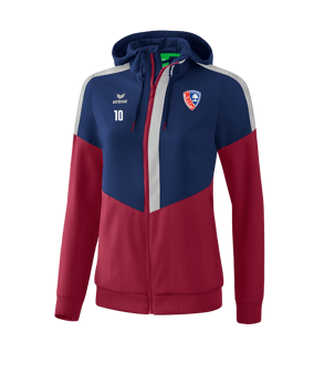 Erima Squad Präsentationsjacke Damen Blau Rot