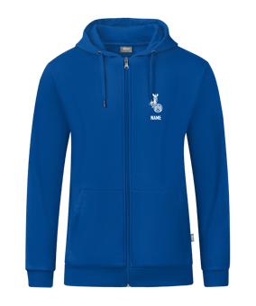 JAKO Organic Kapuzenjacke Blau F400