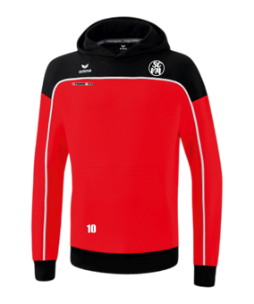 Erima Change by Hoody Kids Rot Schwarz 