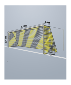 Cawila Tornetz 7,50x2,50m | Tiefe 0,8x1,5m - gelb