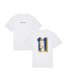 11teamsports Bosnië en Herzegovina "Bosnian Diamond" T-shirt Wit - wit