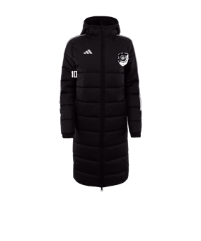 adidas Tiro 24 Long Coachjacke Schwarz Weiss