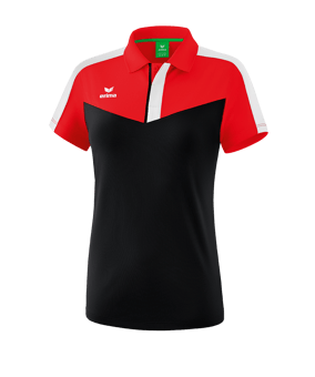 Erima Squad Poloshirt Damen Rot Schwarz - rot