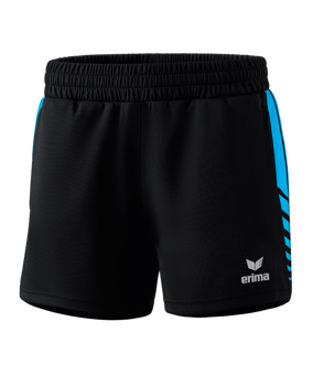 Erima Six Wings Worker Short Damen Schwarz Blau - schwarz