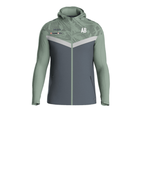 JAKO Icon Kapuzenjacke Kids Grau Grün F852