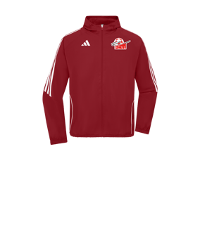 Veste coupe-vent adidas Tiro 24 enfants rouge blanche