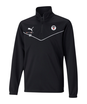 PUMA teamRISE HalfZip Sweatshirt Kids Schwarz F03