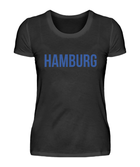 Damen T-Shirt "Hamburg" Schwarz - schwarz