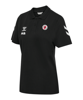 Hummel Go 2.0 Chevron Polo Damen Schwarz F2001