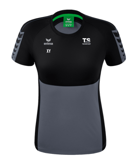 Erima Six Wings T-Shirt Damen Grau Schwarz